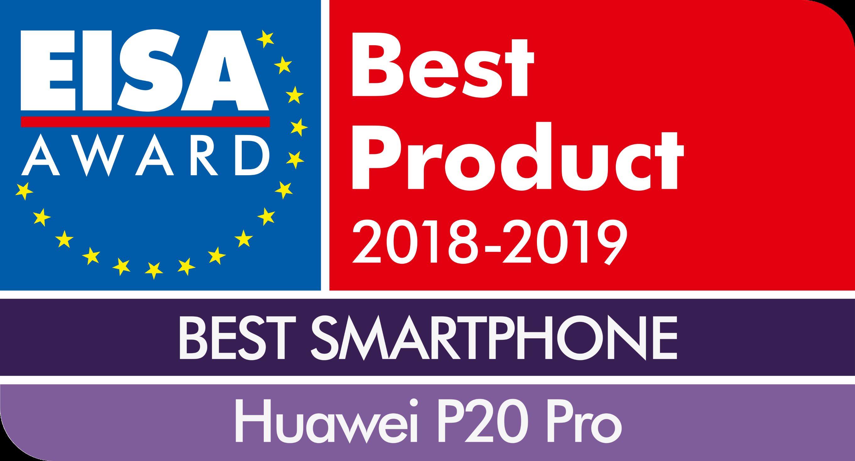 EISA 2018 -voittaja! Huawei P20 Pro on vuoden paras älypuhelin. Eisa P20 Pro best smartphone logo 2018-19 original.png